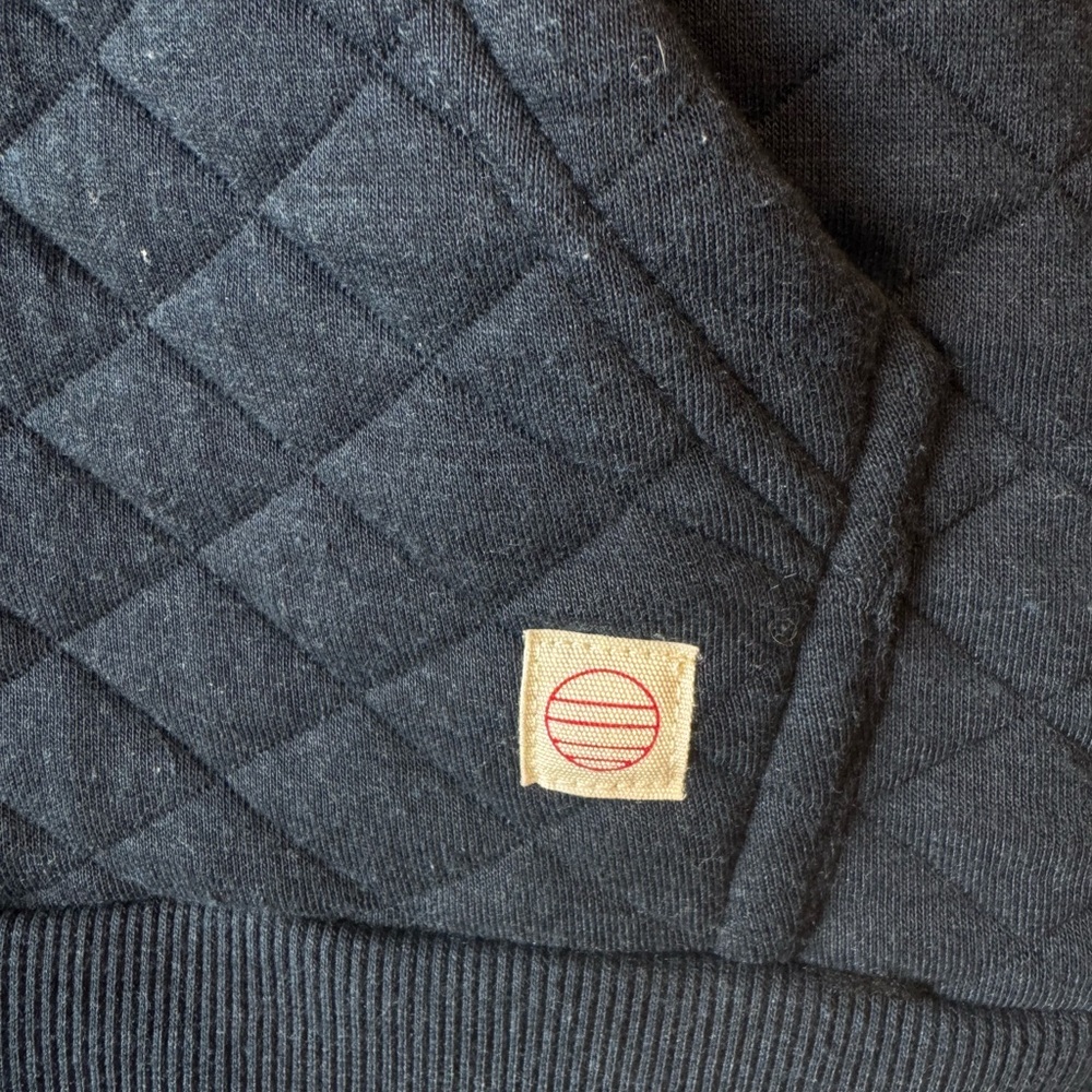 Marine Layer Men's Quilted Navy Zip-Up Sweater - Picture 7 of 9